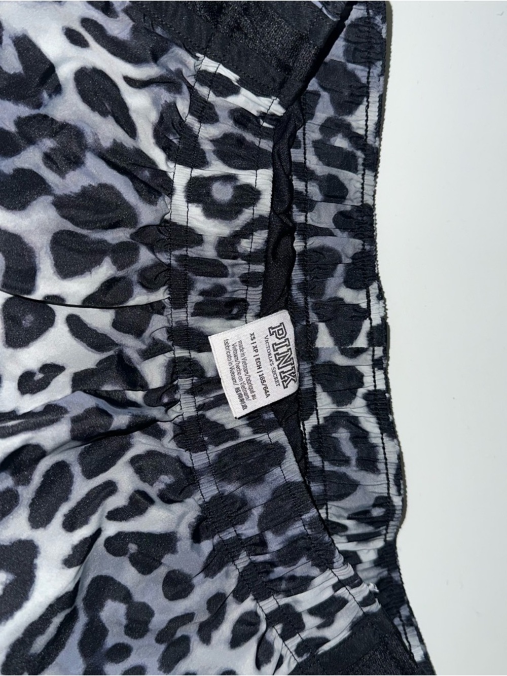 Victoria's Secret Black and Gray Leopard Athletic Shorts - Picture 3 of 3